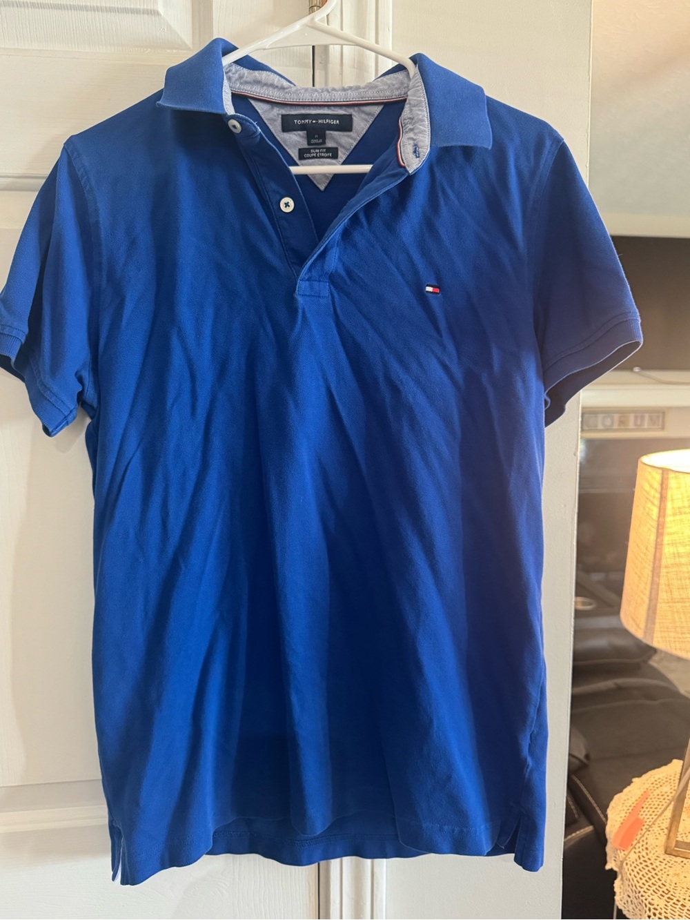 Tommy Hilfiger Royal Blue Polo with Chest Flag Logo